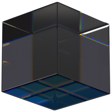 Cube Dark  3D Icon