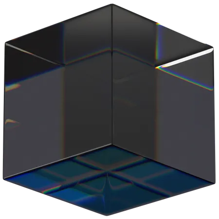 Cube Dark  3D Icon