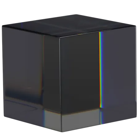 Cube Dark  3D Icon