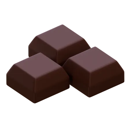 Cube de chocolat  3D Icon