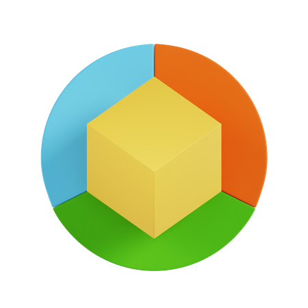 Cube de couleur  3D Icon