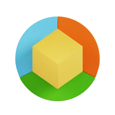 Cube de couleur  3D Icon