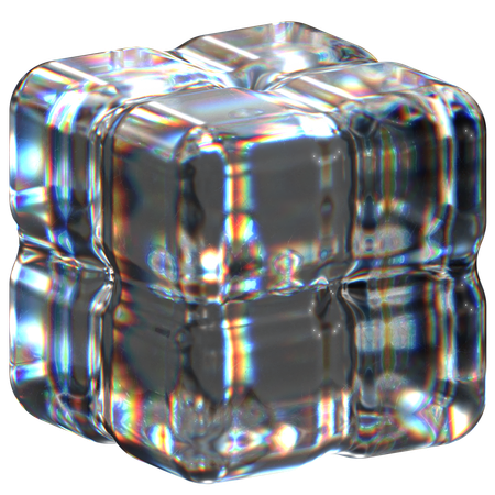 Cube de verre  3D Icon