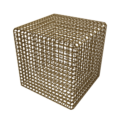 Cube doré  3D Icon