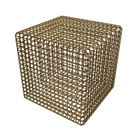 Cube doré  3D Icon