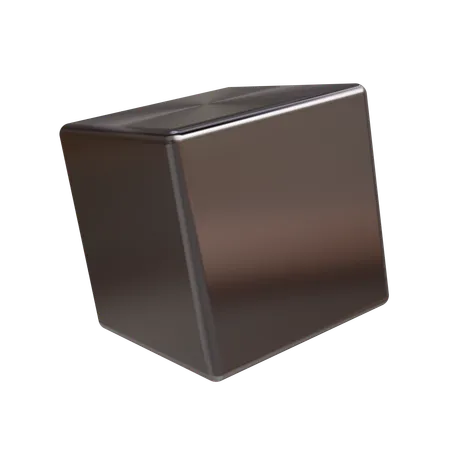 Cube en métal  3D Icon