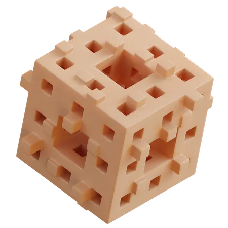 Éponge cubique  3D Icon