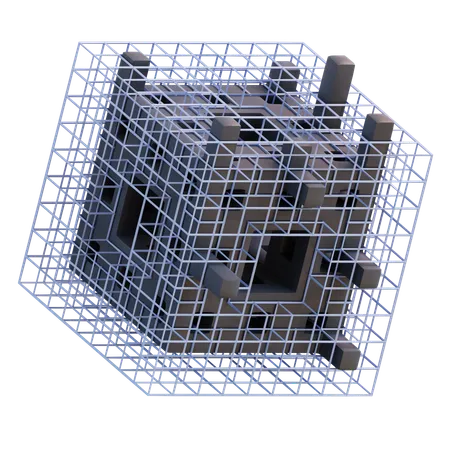 Filaire éponge cube  3D Icon