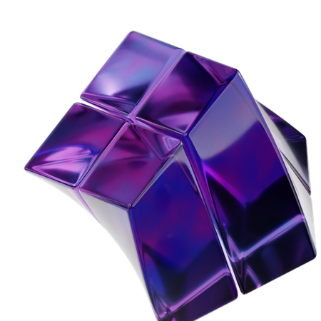 Forme abstraite de cube  3D Icon