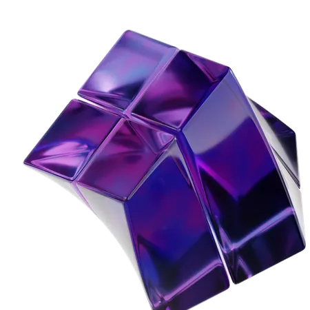 Forme abstraite de cube  3D Icon