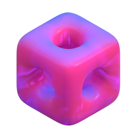 Forme abstraite de cube  3D Icon