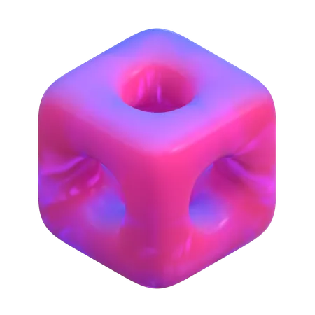 Forme abstraite de cube  3D Icon