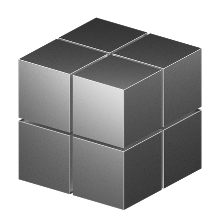 Forme abstraite de cube  3D Icon