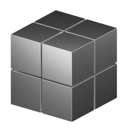 Forme abstraite de cube  3D Icon