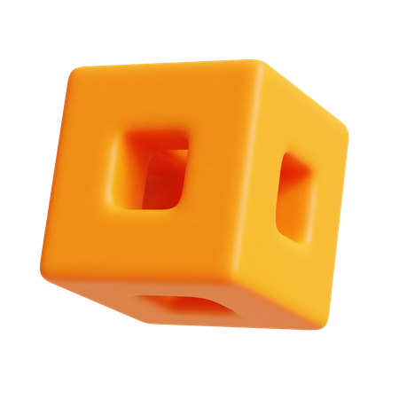 Forme abstraite de cube  3D Icon