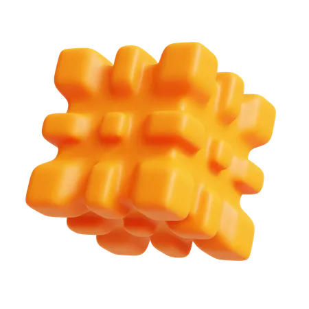 Forme abstraite de cube  3D Icon