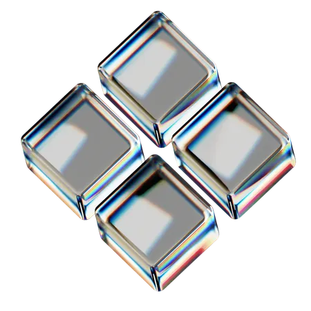 Forme abstraite de cube  3D Icon