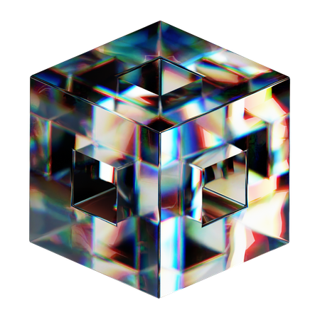 Forme abstraite de cube  3D Icon