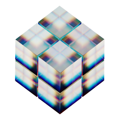 Forme abstraite de cube  3D Icon