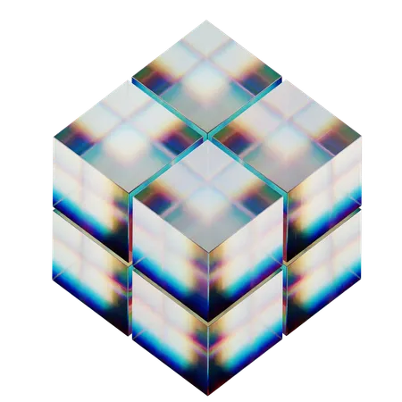 Forme abstraite de cube  3D Icon