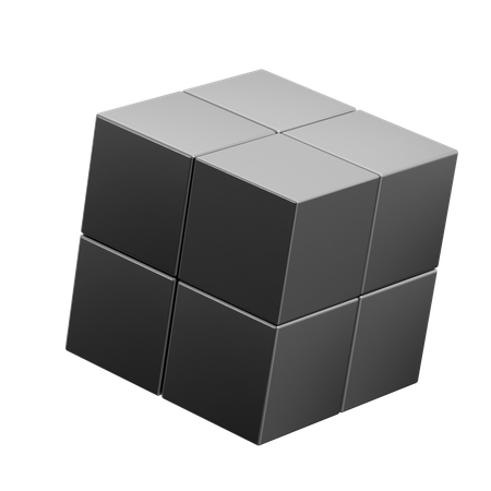 Forme abstraite de cube  3D Icon