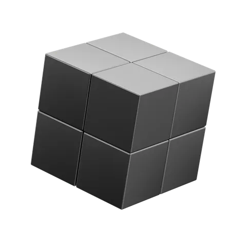 Forme abstraite de cube  3D Icon