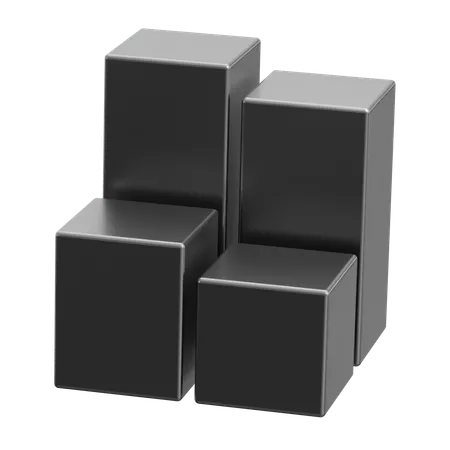 Forme abstraite de cube  3D Icon