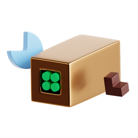 Forme abstraite de cube  3D Icon