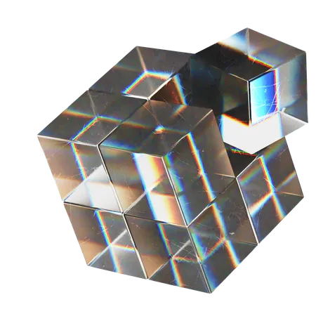 Forme abstraite de cube  3D Icon