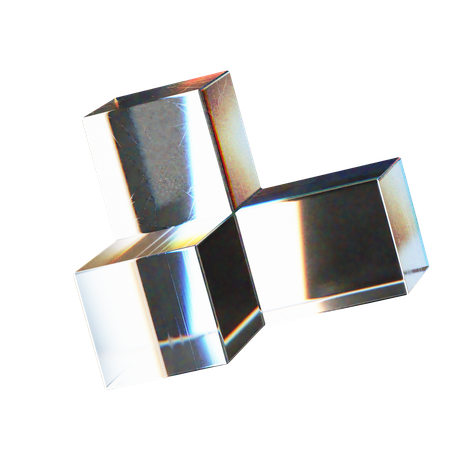 Forme abstraite de cube  3D Icon