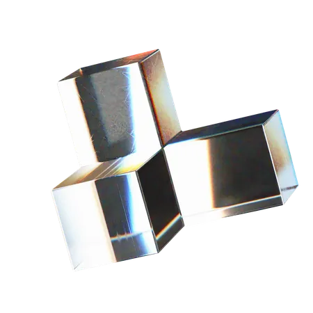 Forme abstraite de cube  3D Icon