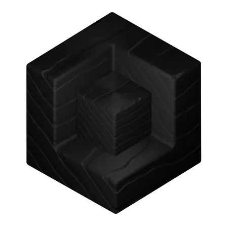 Forme abstraite de cube  3D Icon