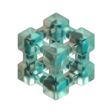 Forme abstraite de cube  3D Icon