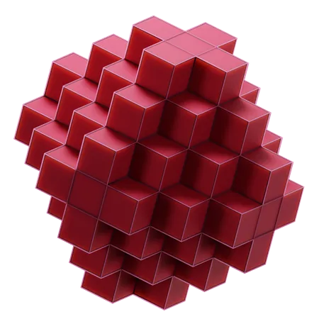 Forme abstraite de cube  3D Icon