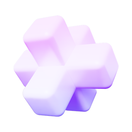 Forme abstraite de cube  3D Icon