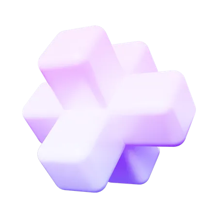 Forme abstraite de cube  3D Icon