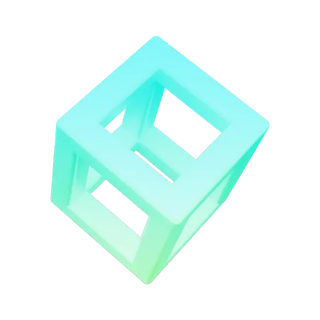 Forme abstraite de cube  3D Icon