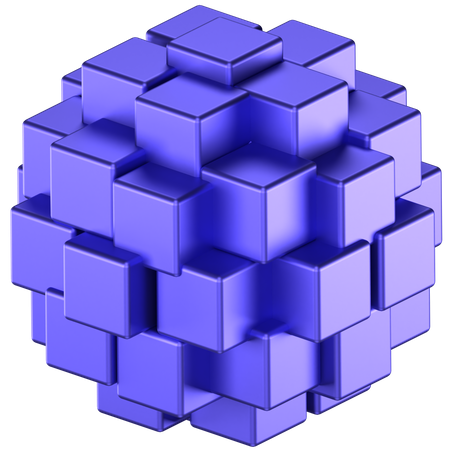 Forme abstraite de cube  3D Icon