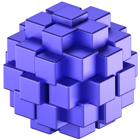 Forme abstraite de cube  3D Icon