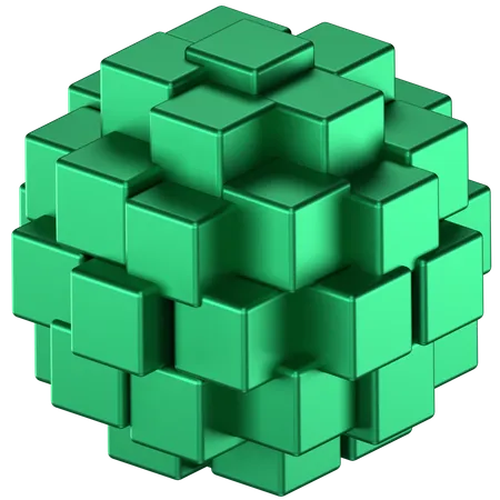 Forme abstraite de cube  3D Icon