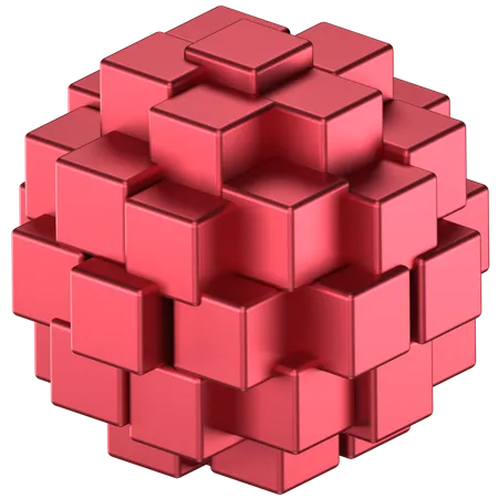 Forme abstraite de cube  3D Icon