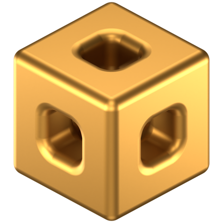 Forme abstraite de cube  3D Icon