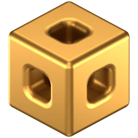 Forme abstraite de cube  3D Icon