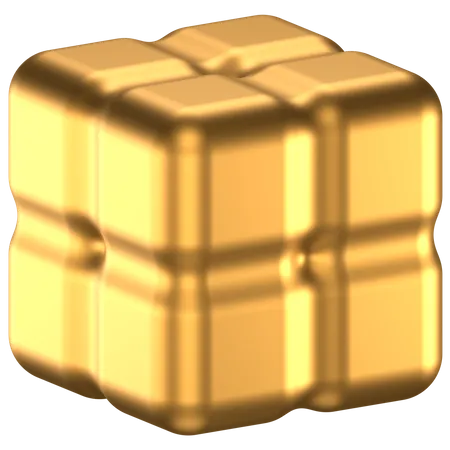 Forme abstraite de cube  3D Icon