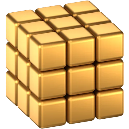 Forme abstraite de cube  3D Icon