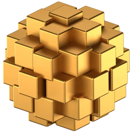 Forme abstraite de cube  3D Icon