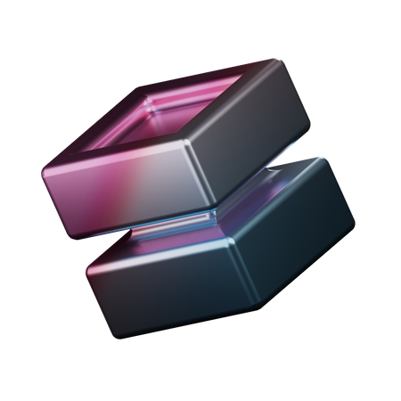 Forme abstraite de cube  3D Icon