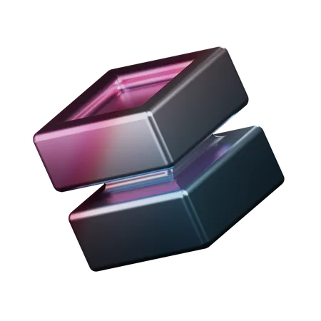 Forme abstraite de cube  3D Icon