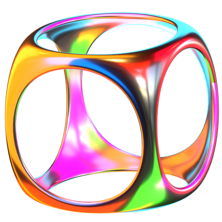 Formes holographiques cubiques  3D Icon