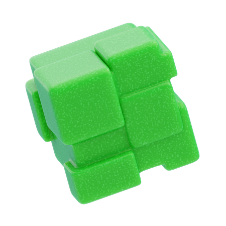 Cube fragmenté  3D Icon